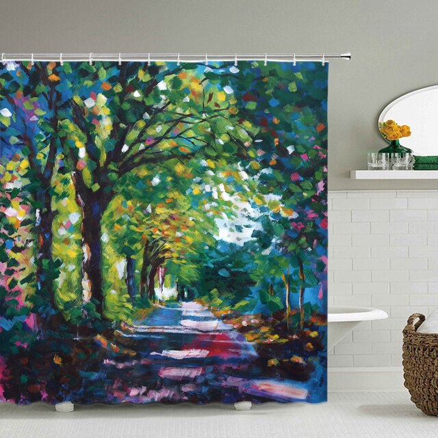 

Shower Curtain – Flowers Scenery-180*180cm, 501 Original