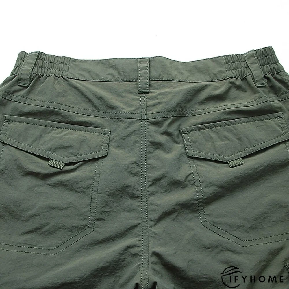 Men's Cargo Pants Hiking Pants Trousers Tactical Pants Military Summer Outdoor Ripstop Breathable Water Resistant Quick Dry Pants / Trousers Bottoms 6 Pockets Elastic Waist Black Army Green Hunting | IFYHOME