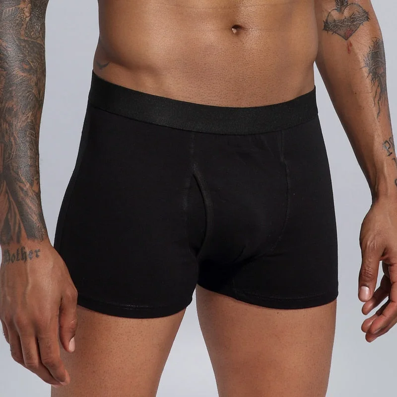 Aonga Underpants Men Boxers European Size Underwear Cotton Man Shorts Boxer Breathable Mens Boxers Underpants calzoncillo hombre