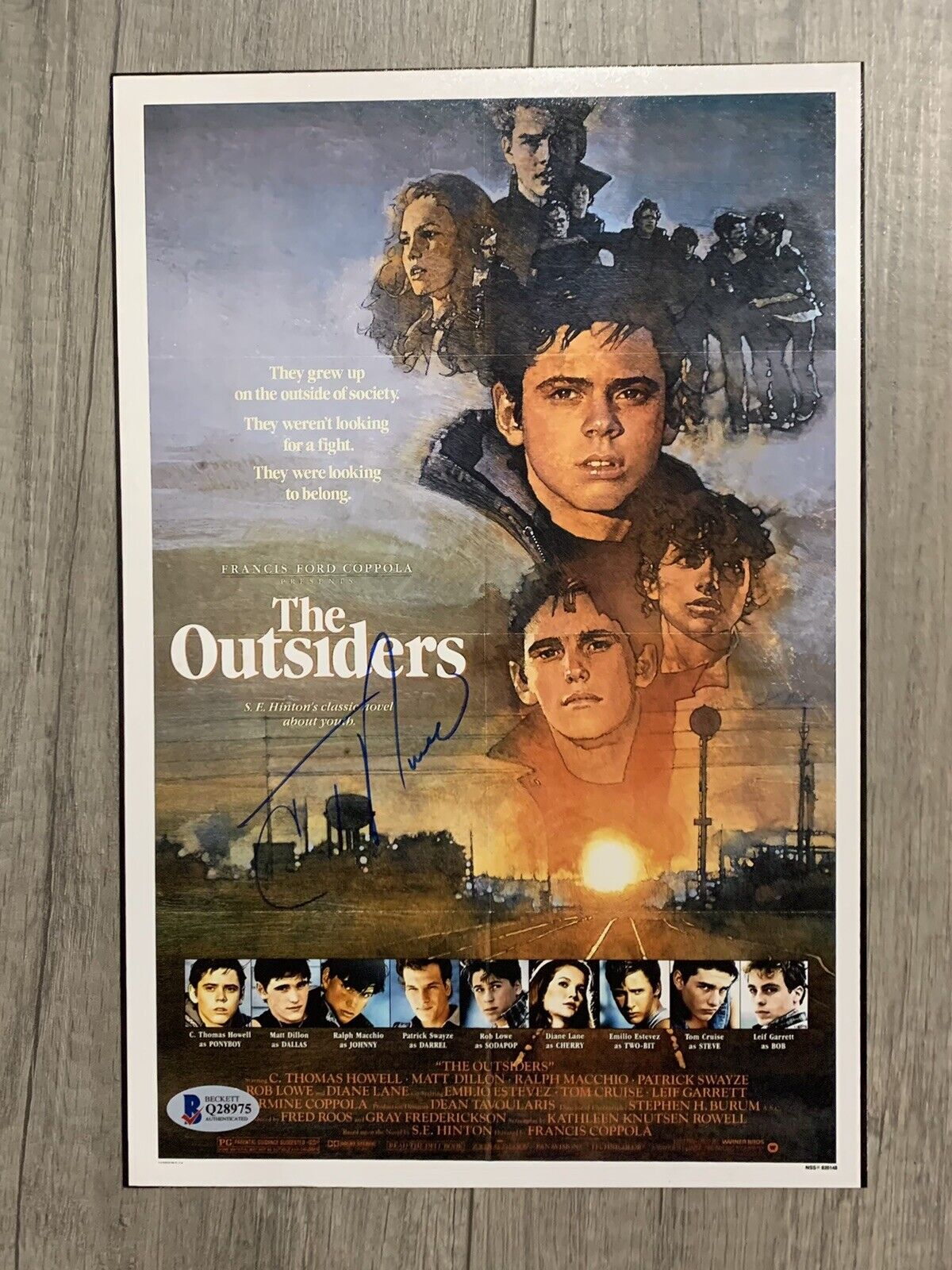 c thomas howell signed autographed 8 x 12 Photo Poster painting beckett bas coa outsiders