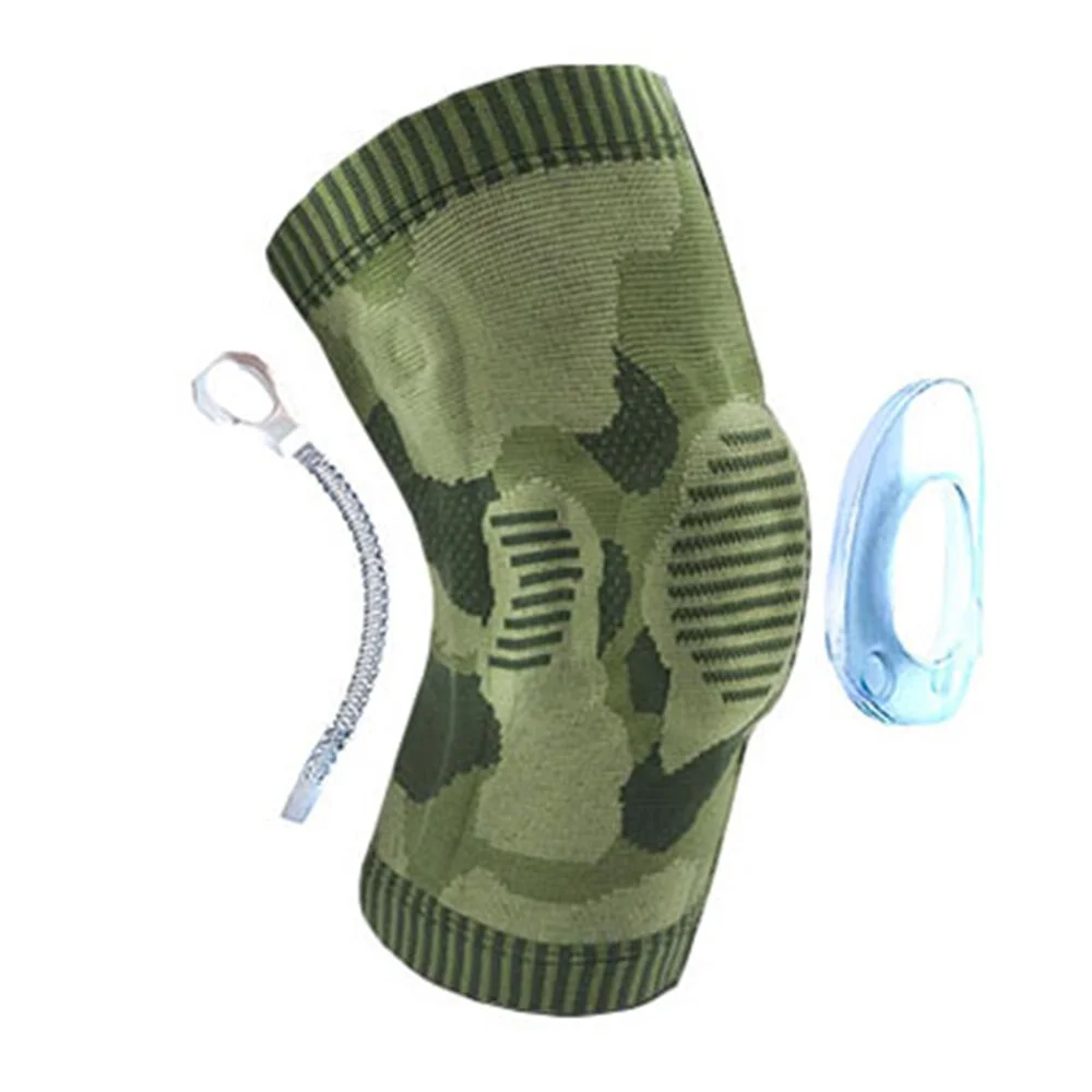 Uveng Knee Brace Silicone Spring Full Strap Patella Medial Support Strong Meniscus Compression Protection Sport Pads Running Basket