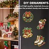 10PCS DIY Pearl Diamond Painting Christmas Fridge Magnets, Sparkling Rhinestone Refrigerator Magnet Craft Kit for Home Decor & Gifts