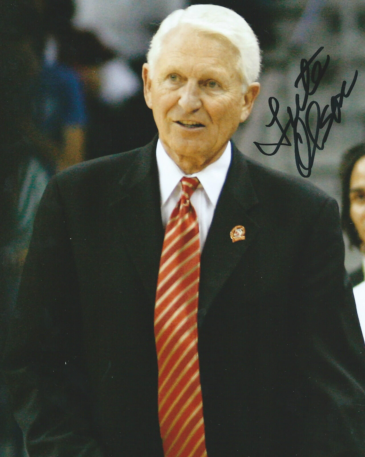 **GFA Univeristy of Arizona *LUTE OLSON* Signed 8x10 Photo Poster painting L3 COA**