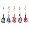 >SALE<5pcs DIY Violin Full Drill Special Shaped Diamond Painting Keychains Gifts