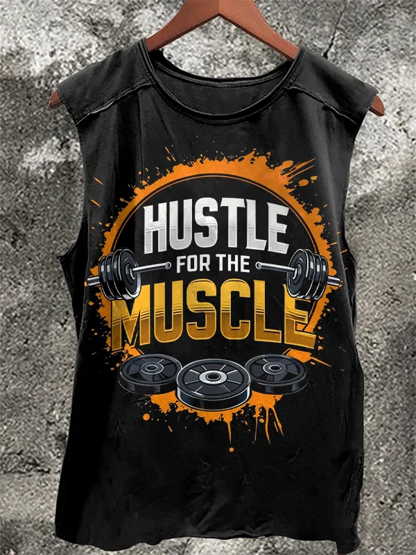 Men's Hustle For The Muscle Print Workout Tank Top