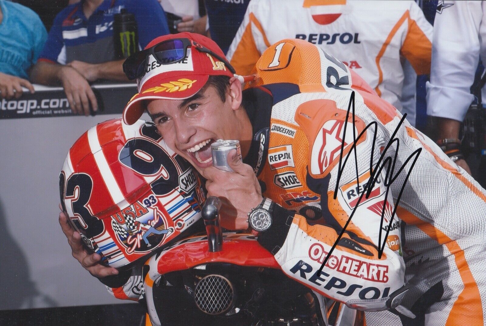 Marc Marquez Hand Signed 12x8 Photo Poster painting MotoGP Autograph Repsol Honda 2