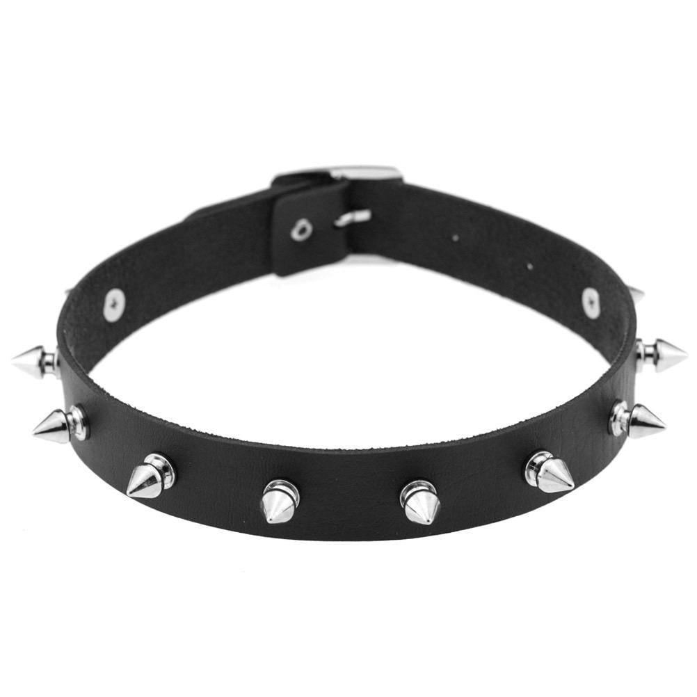 Black Spiked Collar Choker