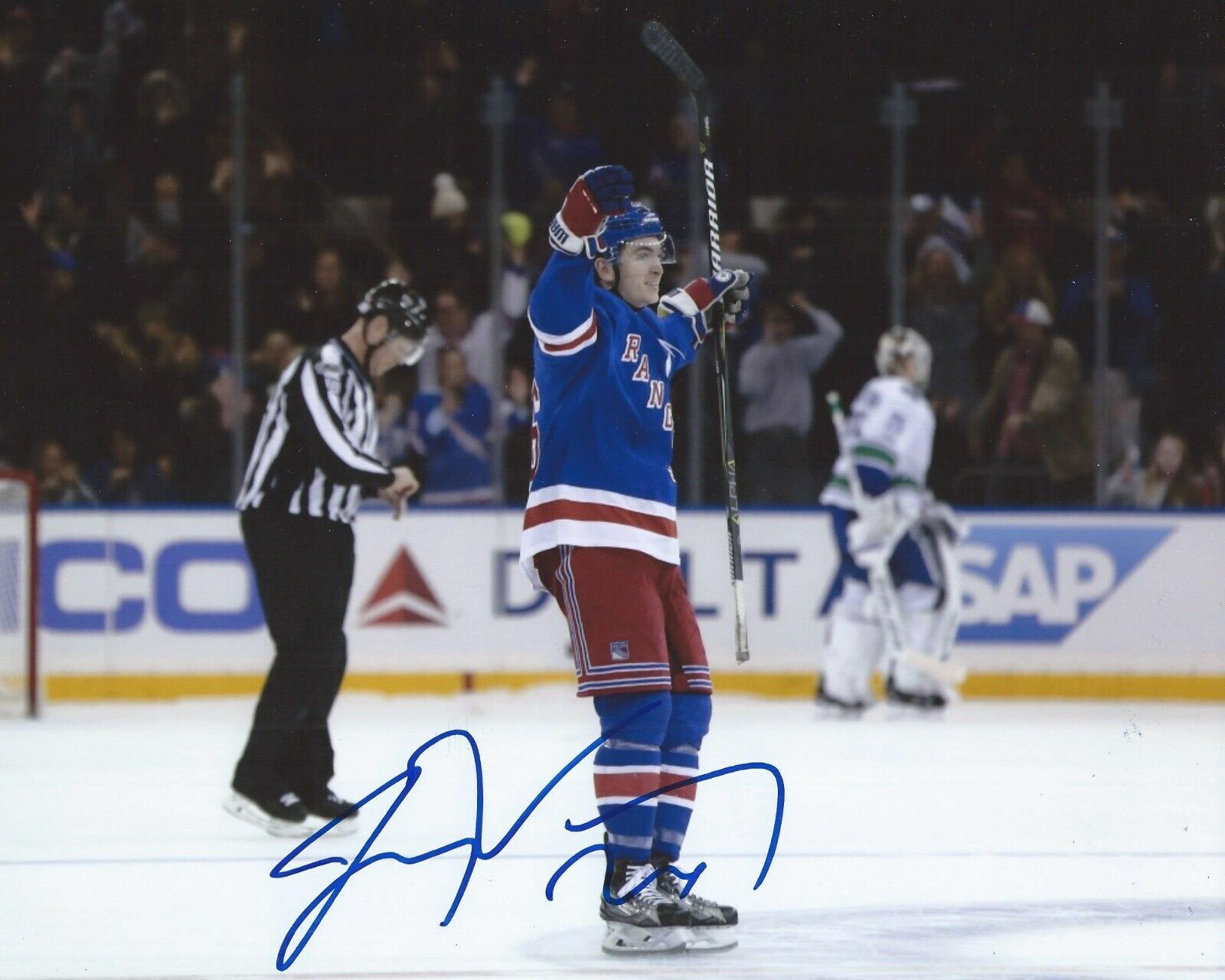 Jimmy Vesey Signed 8x10 Photo Poster painting New York Rangers Autographed COA G