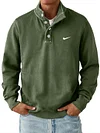 Men's Trendy Loose Solid Color Stand Collar Sweatshirt