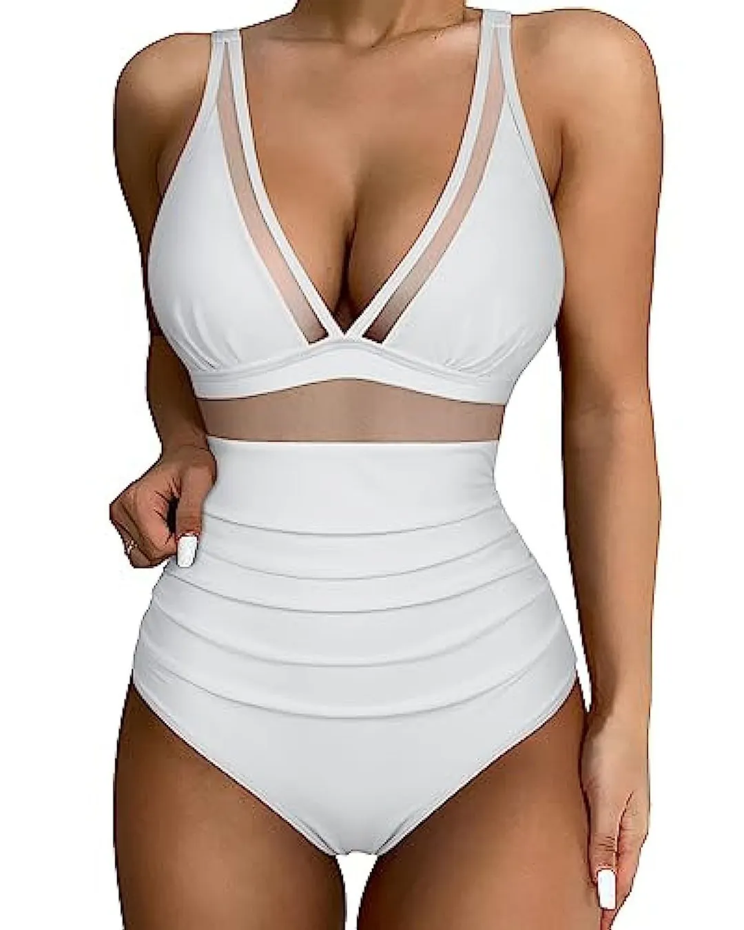 Brownm 2024 New High-Waisted Swimsuit Women's Tight Sexy Hollow Explosion