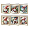 6Pcs Diamond Painting Gnome Greeting Cards Christmas Cards