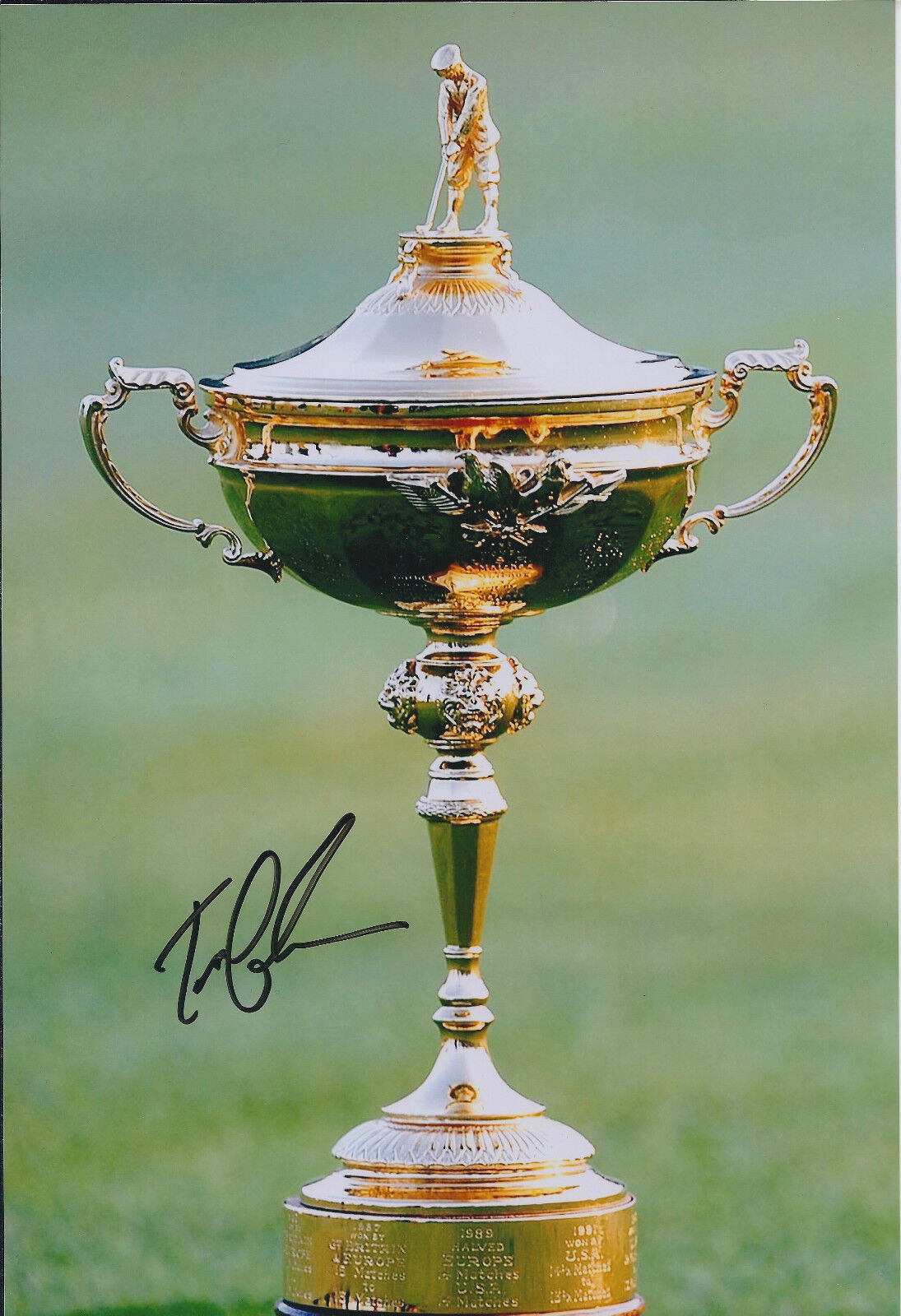 Tom LEHMAN SIGNED Autograph 12x8 Ryder Cup Photo Poster painting AFTAL GOLF PGA Tour