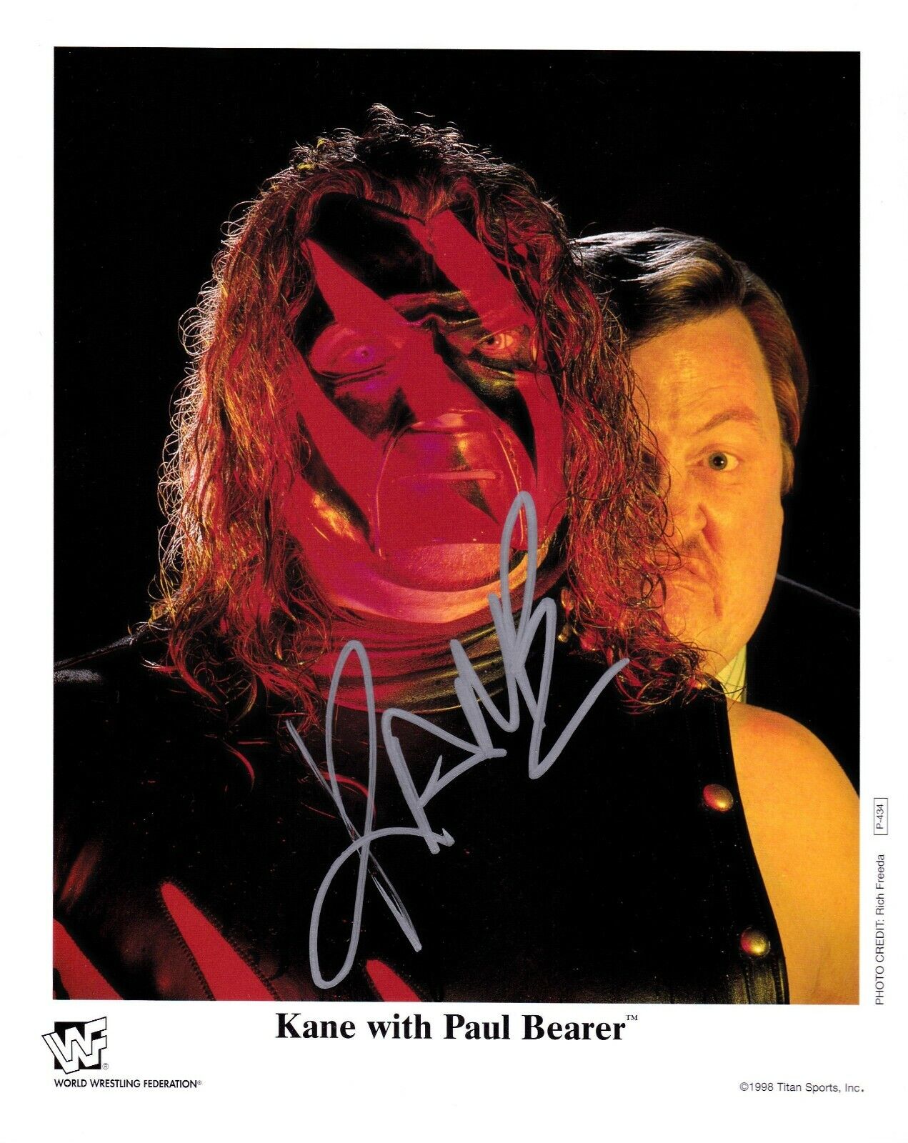 Kane Wrestle Mania WWE / WWF 8 x 10 Autographed Photo Poster painting *Must Have** (RP 7)