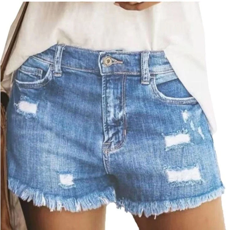 Button Tassel Short Jeans