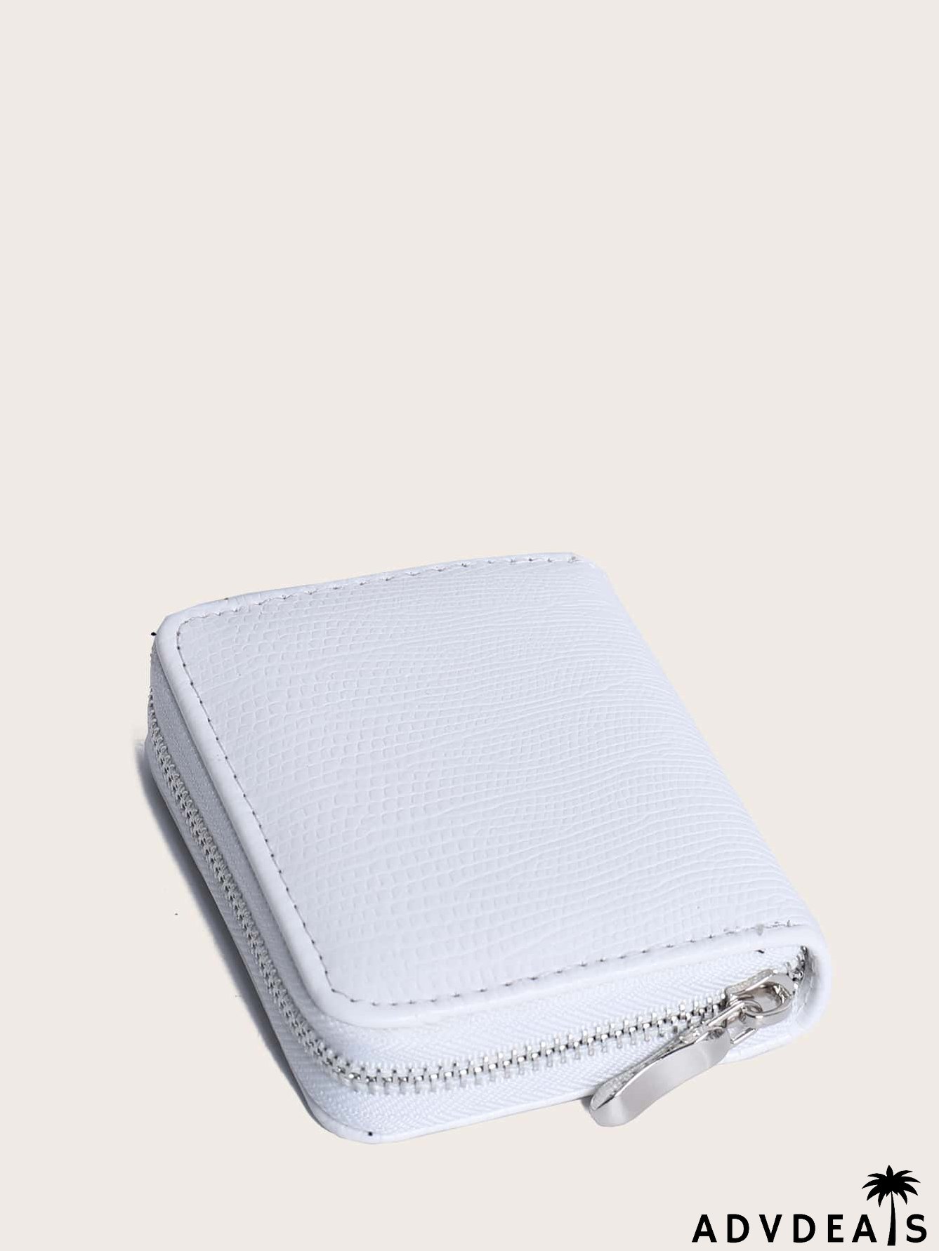 Lizard Pattern Zip Around Small Wallet