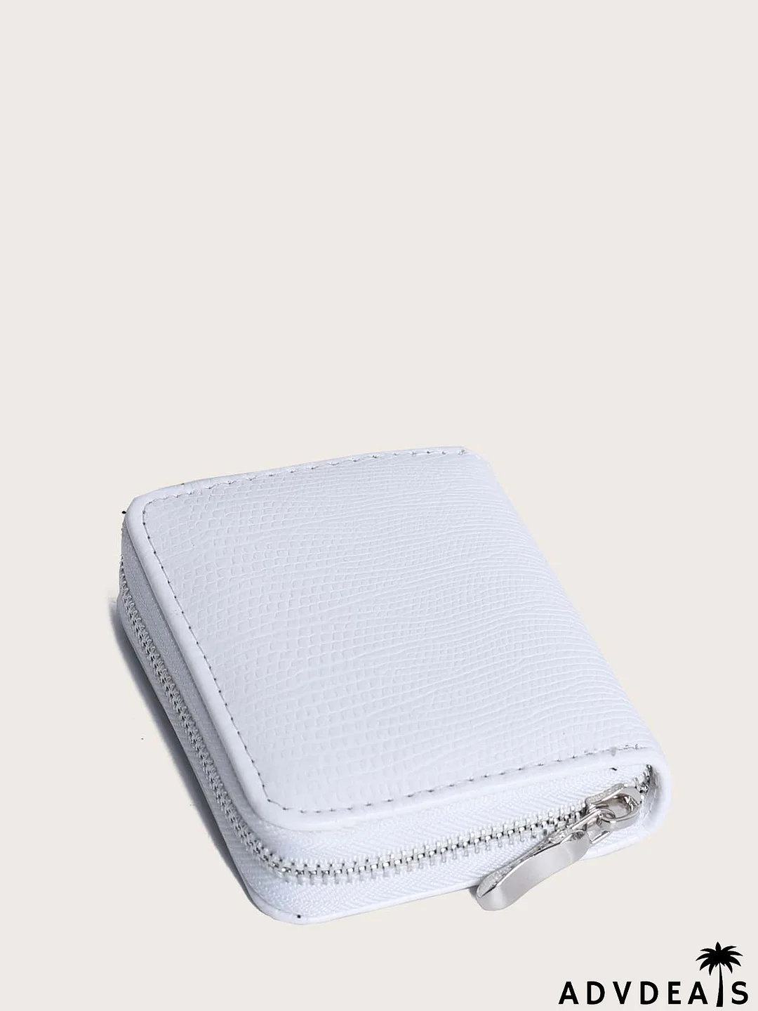 Lizard Pattern Zip Around Small Wallet
