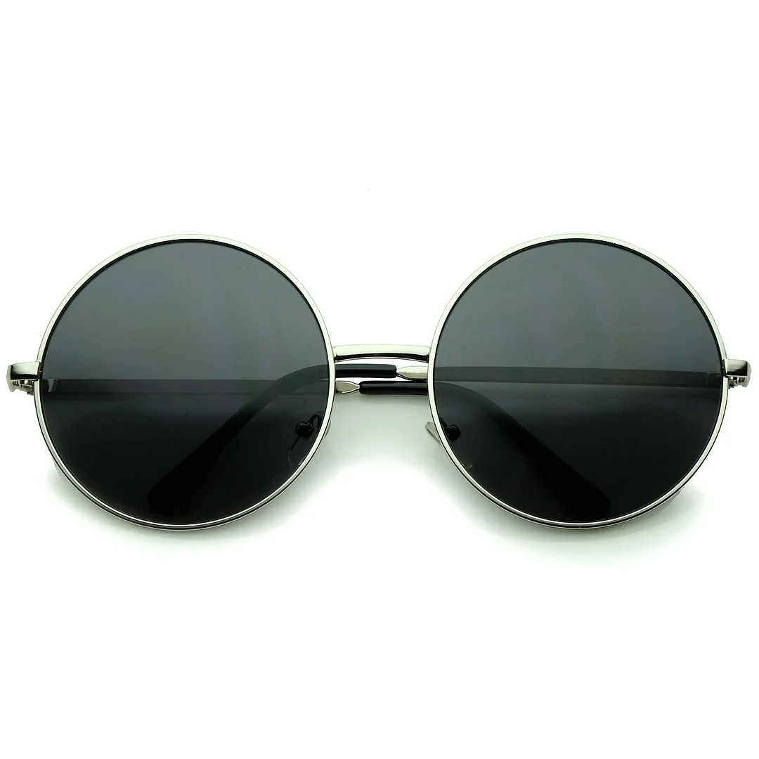 Super Large Oversize Slim Temple Round glasses 61mm