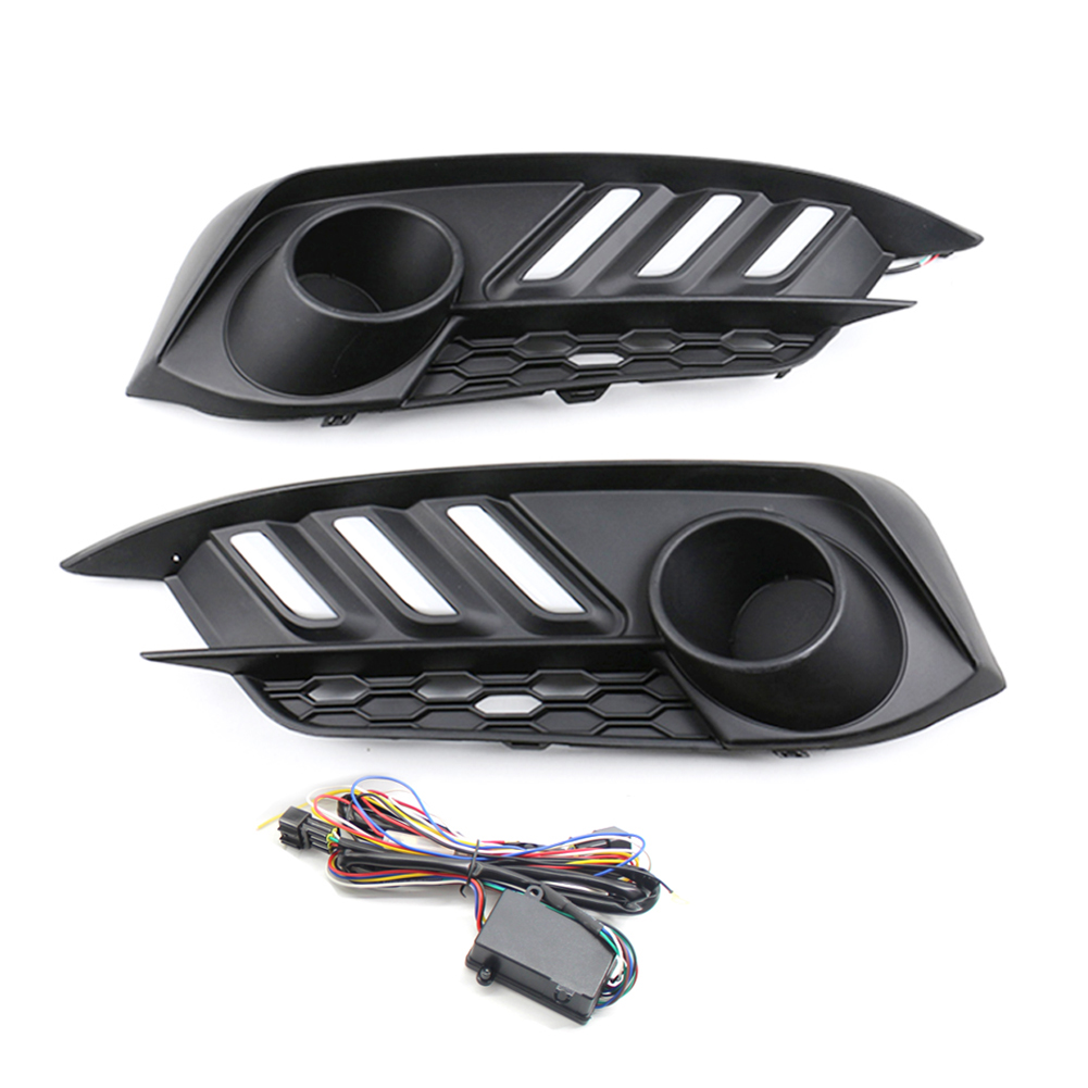 

Fog Light Bezel with LED DRL Turn Signal for Honda Civic Coupe Sedan 16-18, 501 Original