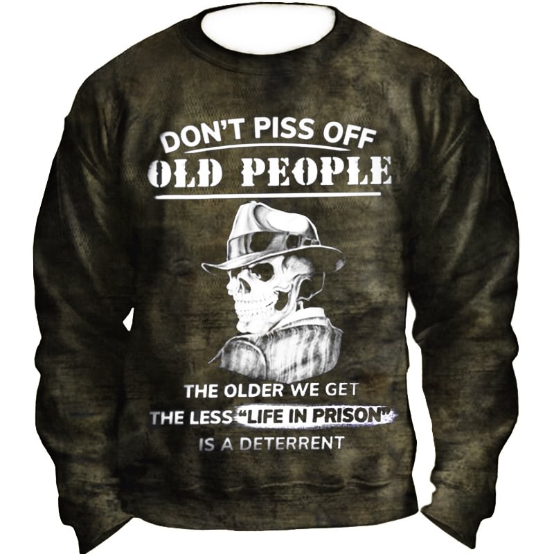 Don't Piss Of Old People Men's Outdoor Tactical Sweatshirt-Compassnice®
