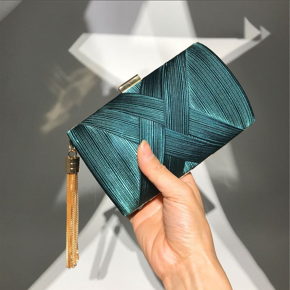 2022 New Fashion Women Evening Bags Tassel Ladies Clutch Purse Shoulder Chain Wedding Party Handbags Bags US Mall Lifes