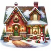 Christmas Cottage-11CT Counted Cross Stitch 50*50cm/19.69*19.69in