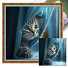 (Multi-Style) Cat Flower - 11CT/18CT Stamped Cross Stitch