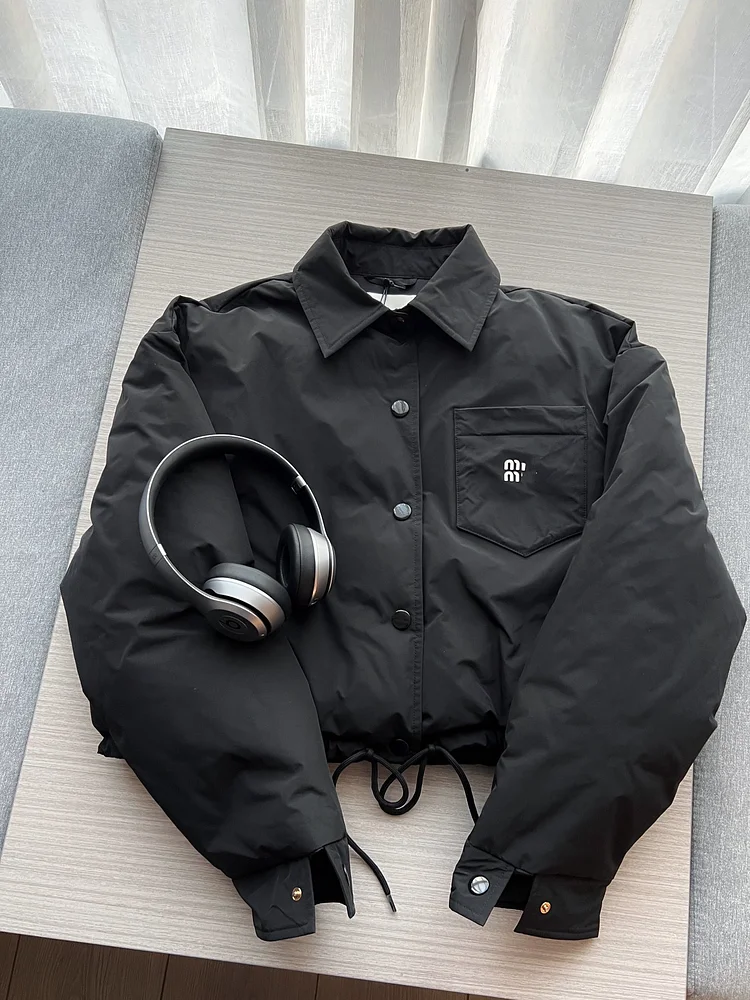 Winter Short White Duck Down Coat for Women