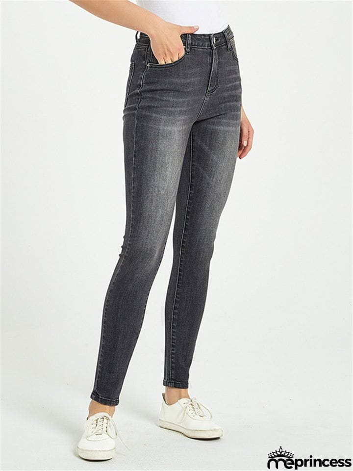 Youth Campus Style Slim Fit Fashion Stretchy Summer Denim Jeans for Women