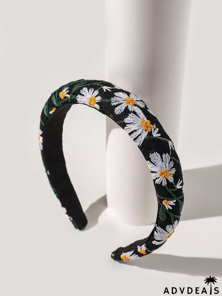 Floral Embroidery Headband