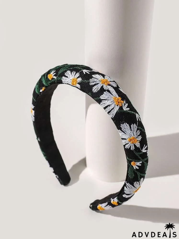 Floral Embroidery Headband