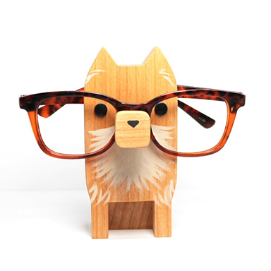 Matt-Handmade Pomeranian Dog Eyeglass Stand