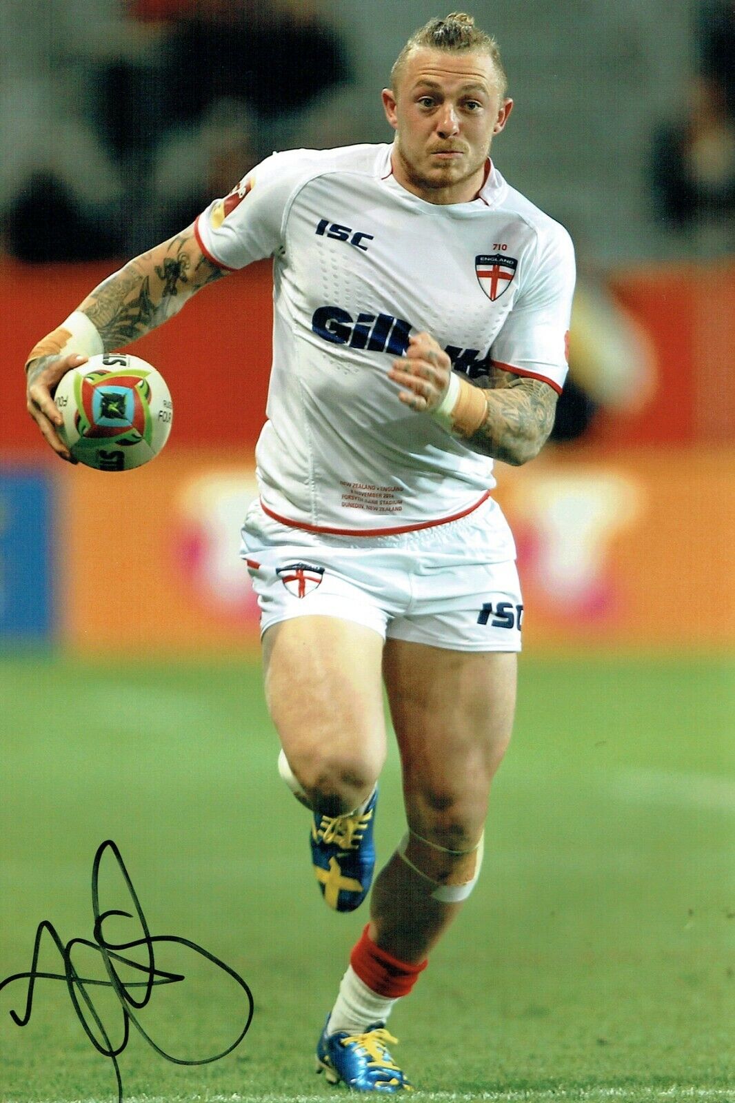 Josh CHARNLEY Rugby League Wigan England Signed Autograph Photo Poster painting AFTAL RD COA