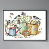Bird And Kettle - 14CT Stamped Cross Stitch 34*26cm/13.39*10.24in
