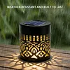 Decorative Solar Mandala Lights Waterproof Solar Powered Deck Step Wall Lights for Garden Post Patio Backyard Yard Decor