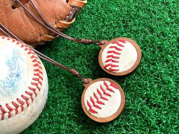 Authentic Baseball Necklace W Seams