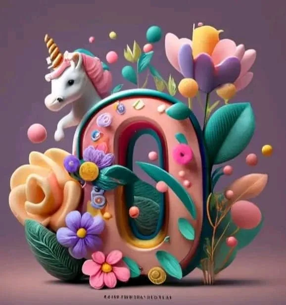 Diamond Painting - Full Round Drill - Unicorn Alphabet(Canvas|30*30cm)