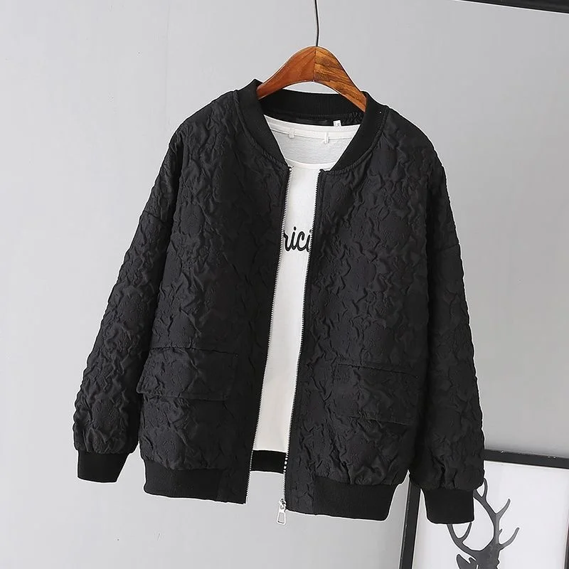 Toloer Toloer Baseball Jacket 2024 New Korean Version Fall Loose Casual Little Jacket Foreign Style Jacket-Outfit Ideas