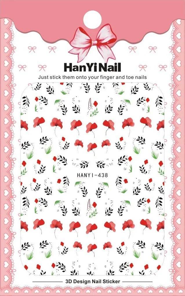 1pcs Black Coconut Tree 3D Nail Sticker Summer Ocean Palm Series Transfer Sticker nail decal DIY Nail Decoration 2021 newest-Nail Inspo