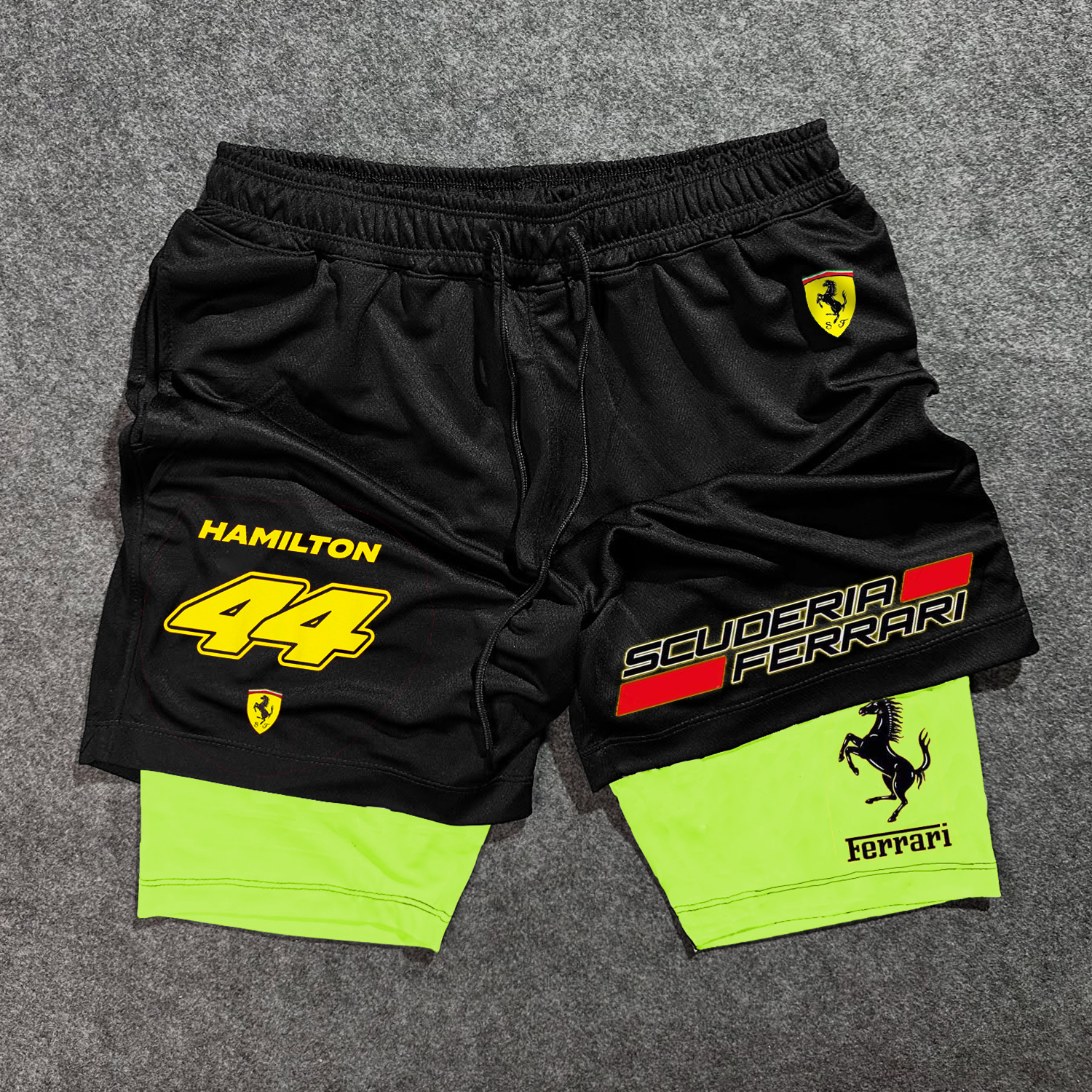 Fitness Racing Double Shorts / TECHWEAR CLUB / Techwear