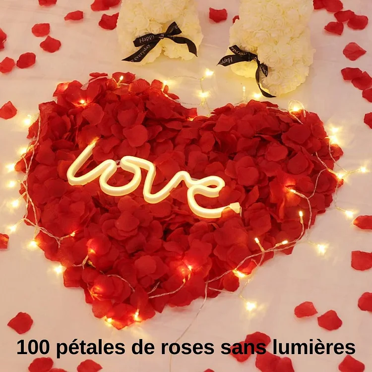 100 pétales de Roses Cadeau Saint-Valentin Romantique Confession Proposition Mariage  Jessemade FR