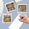(US Only)6PCS DIY Diamond Art Christmas Greeting Cards Xmas Design Diamond Art Cards