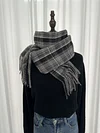 Stylish Autumn Winter Unisex Scarf Plaid Tassels Shawl