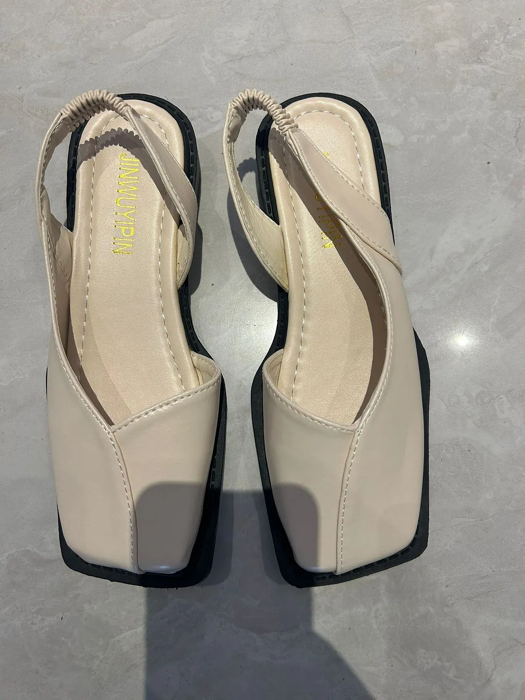 Breakj Breakj Summer Bag Head A Cool Single Shoes Children Square Grandmother Shoes A Foot Lazy Bean Sandals Women