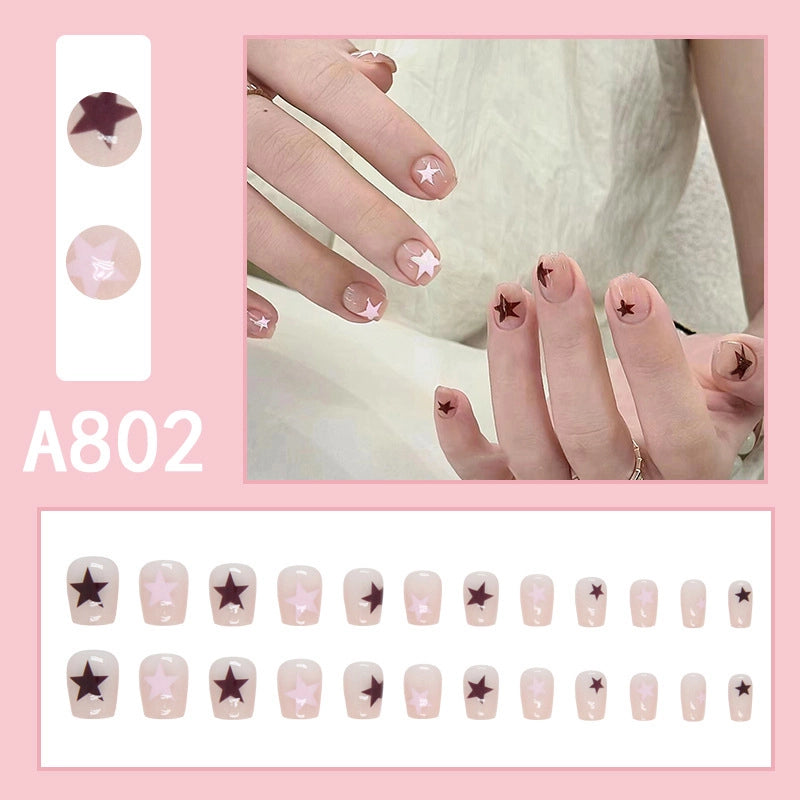 New Popular Simple Wearable Nail Patch 24 Pieces Boxed Pure Desire Style High Sense Factory Direct Sales