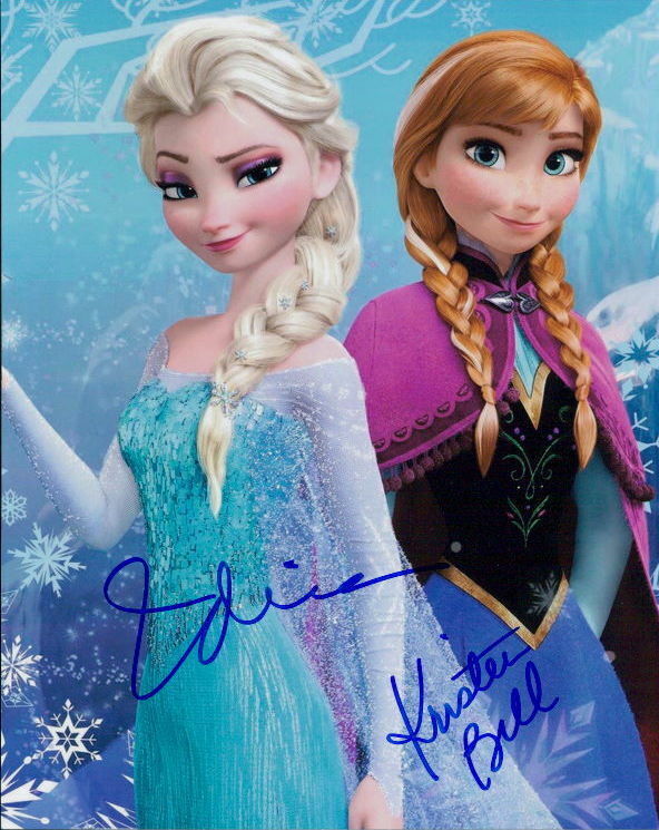 Frozen (Kristen Bell & Idina Menzel) signed 8x10 Photo Poster painting in-person