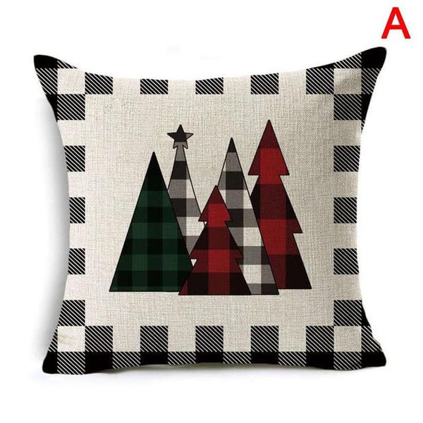 New Christmas Tree Animal Deer Elk Linen Cushion Cover Xmas Truck Throw Pillow Case - Shop Trendy Women's Fashion | TeeYours