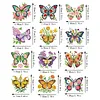 12 St&uuml;cke Schmetterlingsblumen DIY doppelseitiger Diamant-Schl&uuml;sselanh&auml;nger f&uuml;r Erwachsene als Geburtstagsgeschenke