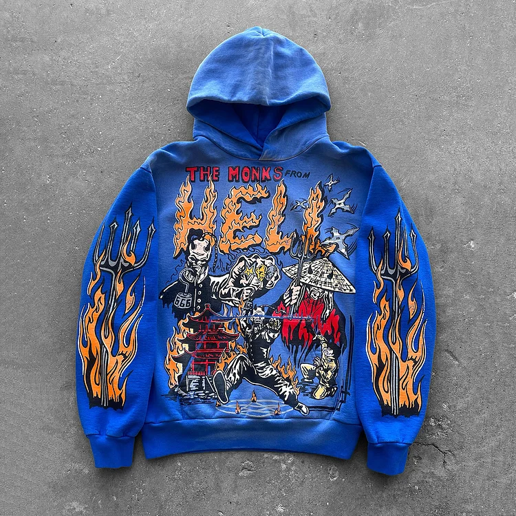 The Monks From Hell Pattern Hoodie