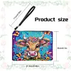 DIY Cow In Flowers-Diamond Painting Hand Bag