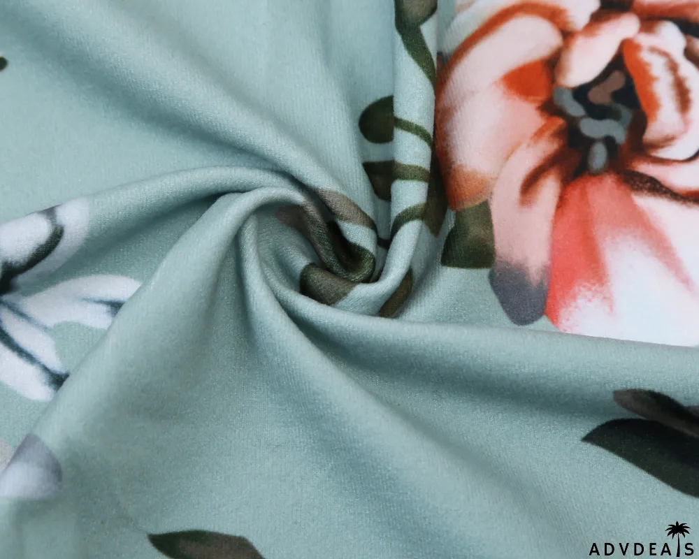 Floral Mint Swing Kids' Dress with Hidden Pockets